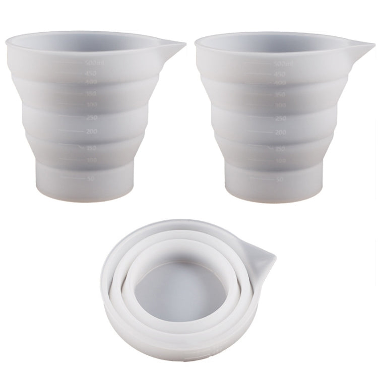 접이식 DIY 에폭시 계량 컵 실리콘 몰드 양초 석고 접착제 혼합 컵, 5개 50ml, 5개 100ml, 2개 250ml, 2개 500ml