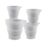 접이식 DIY 에폭시 계량 컵 실리콘 몰드 양초 석고 접착제 혼합 컵, 5개 50ml, 5개 100ml, 2개 250ml, 2개 500ml