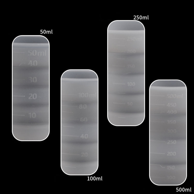 접이식 DIY 에폭시 계량 컵 실리콘 몰드 양초 석고 접착제 혼합 컵, 5개 50ml, 5개 100ml, 2개 250ml, 2개 500ml