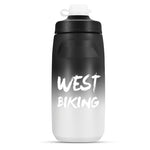 WEST BIKING 620ML Bicycle Water Bottle Portable Outdoor Cycling Water Cup, White Pink Gradient, Black Gray Gradient, Blue Gradient, Dark Green Gradient, Green Pink Gradient, Yellow Green Gradient, Black Green Gradient, Black Red Gradient