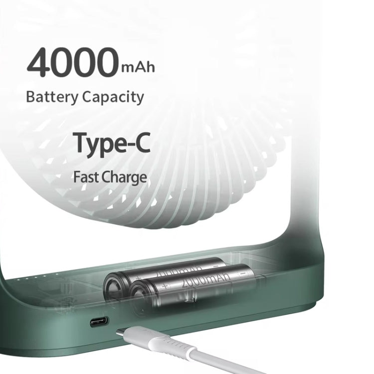 JisuLife FA19 4000mAh 무선 충전식 데스크탑 미니 선풍기 무소음 휴대용 선풍기