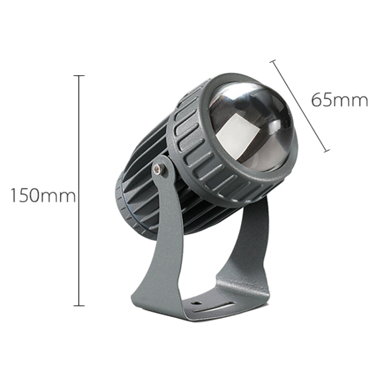 10W 단일 빔 LED 스포트라이트 야외 방수 조명 기둥 벽등 원격 조경 램프, 3가지 색상 중 1개 선택, 5가지 색상 중 1개 선택