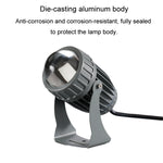 10W 단일 빔 LED 스포트라이트 야외 방수 조명 기둥 벽등 원격 조경 램프, 3가지 색상 중 1개 선택, 5가지 색상 중 1개 선택