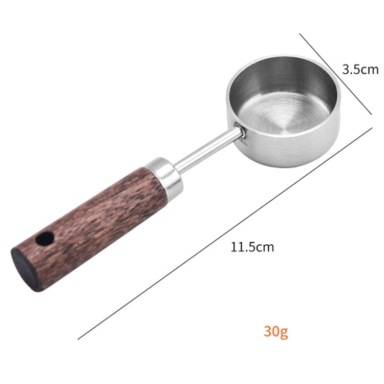 15ml 나무 손잡이 스테인리스 스틸 계량 숟가락 커피 가루 우유 가루 숟가락, 은색, 금색