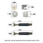 3 in 1 나사 연결 가구 링크 고정기 옷장 편심 휠 너트 연결 고정장치, 10개 40mm, 10개 35mm