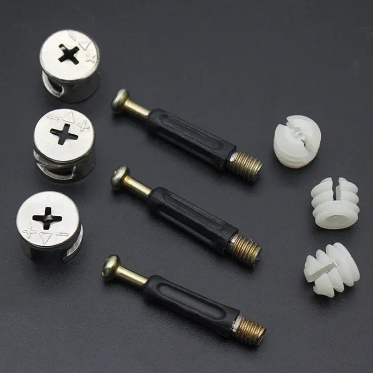 3 in 1 나사 연결 가구 링크 고정기 옷장 편심 휠 너트 연결 고정장치, 10개 40mm, 10개 35mm