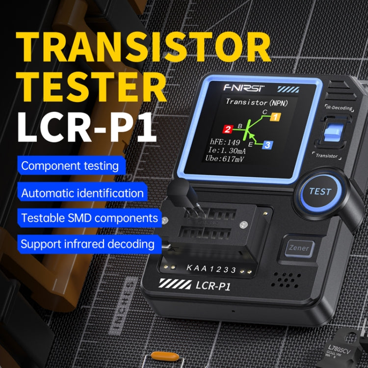 FNIRSI LCR-P1 트랜지스터 테스터 다기능 전자 부품 검사 도구, LCR-P1
