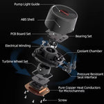 COOLMOON RGB120 5V ARGB 일체형 단일 행 멀티 플랫폼 CPU 쿨러, RGB120
