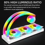 COOLMOON AS360 매직 다이아몬드 에디션 컴퓨터 쿨러 ARGB 수냉 조명 통합 CPU 라디에이터, AS360