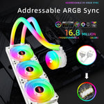 COOLMOON AS360 매직 다이아몬드 에디션 컴퓨터 쿨러 ARGB 수냉 조명 통합 CPU 라디에이터, AS360