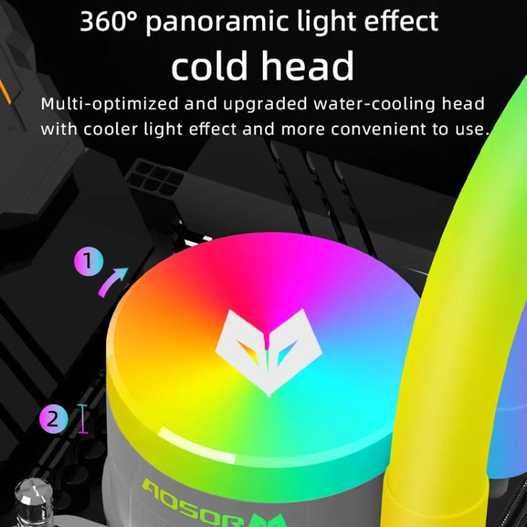 COOLMOON AS360 매직 다이아몬드 에디션 컴퓨터 쿨러 ARGB 수냉 조명 통합 CPU 라디에이터, AS360