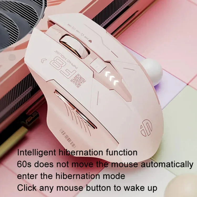 Inphic F8 2.4G 무선 무음 충전 컴퓨터 게이밍 마우스, F8