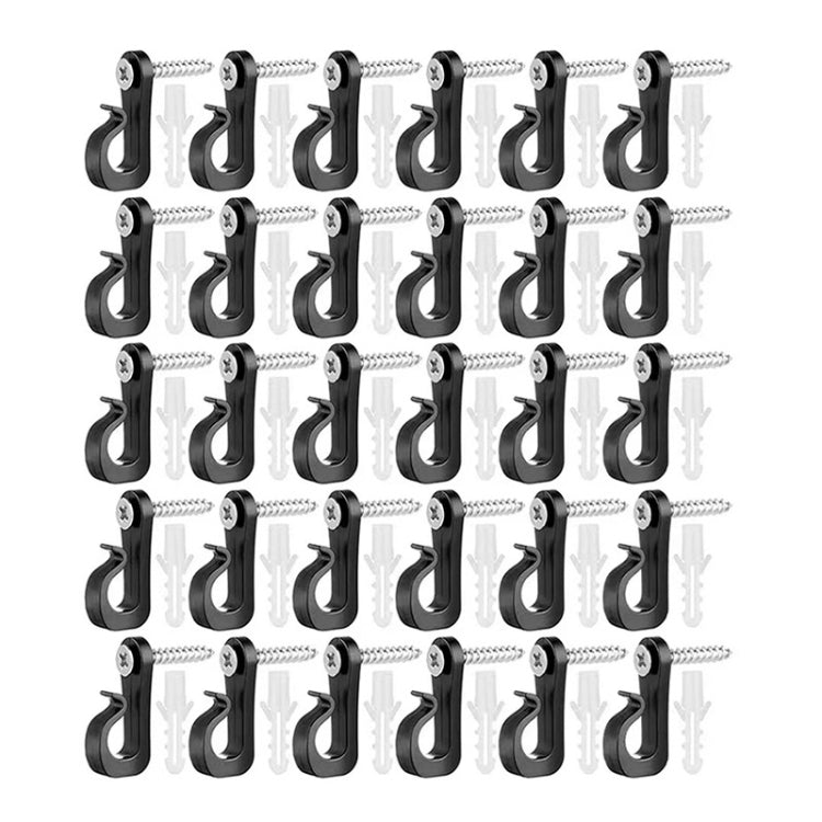 휴일 조명 행거 후크 필립스 나사 포함 와이어 및 LED 조명용, 10개/상자, 20개/상자, 30개/상자, 45개/상자