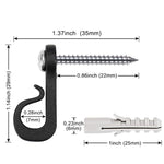 휴일 조명 행거 후크 필립스 나사 포함 와이어 및 LED 조명용, 10개/상자, 20개/상자, 30개/상자, 45개/상자