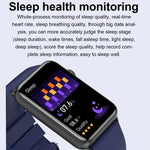 스마트 워치 링 ECG 온도 심박수 혈압 건강 블루투스 통화 시계, 블랙 실리콘, 레드 실리콘, 블루 실리콘, 블랙 가죽, 브라운 가죽