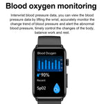 스마트 워치 링 ECG 온도 심박수 혈압 건강 블루투스 통화 시계, 블랙 실리콘, 레드 실리콘, 블루 실리콘, 블랙 가죽, 브라운 가죽