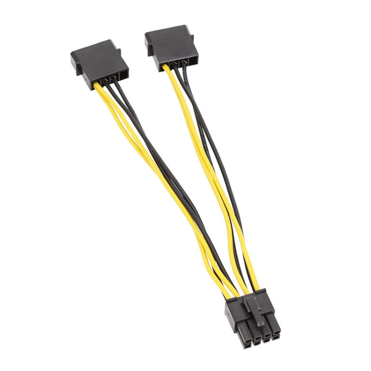 IDE 전원 듀얼 대형 4핀에서 EPS 8핀 CPU 전원 공급 케이블, 15cm, 20cm