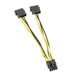 IDE 전원 듀얼 대형 4핀에서 EPS 8핀 CPU 전원 공급 케이블, 15cm, 20cm