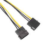 IDE 전원 듀얼 대형 4핀에서 EPS 8핀 CPU 전원 공급 케이블, 15cm, 20cm