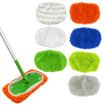 Swiffer Sweeper 및 기타 10인치 평면 대걸레 교체용 패드, 2개 테리 천, 산호 플리스 회색, 산호 플리스 녹색, 줄무늬 회색, 셰닐 녹색, 셰닐 주황, 셰닐 회색