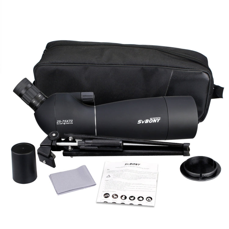 SVBONY SV28 25-75x70 IP65 방수 조류 관측용 스코프, 21mm 접안렌즈