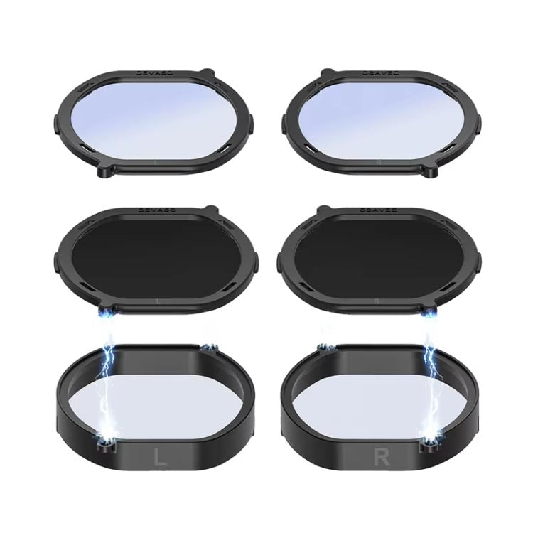 DEVASO PlayStation VR 2 6-in-1 자석 안경 긁힘 방지 보호 커버용, 6-in-1
