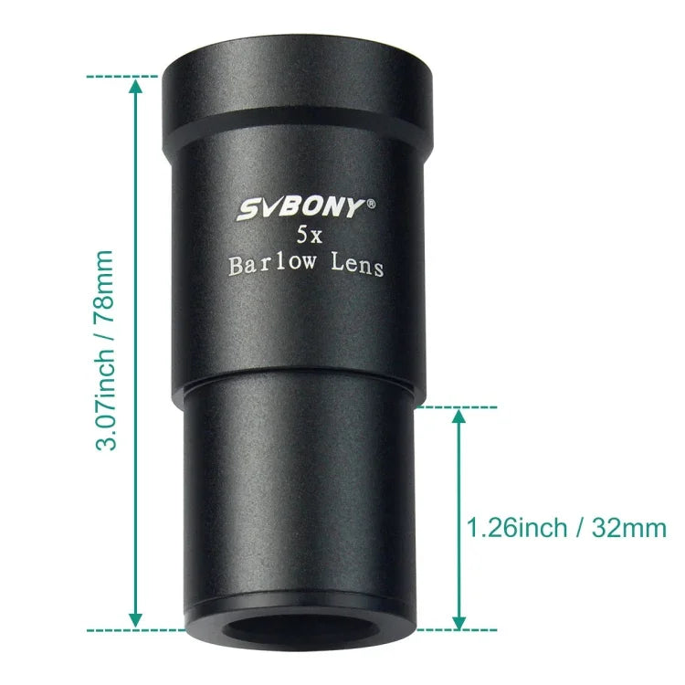 SVBONY F9102A 1.25인치 5배 배율 천문 망원경 액세서리, F9102A