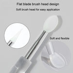 Nail Art Silicone Applicator Sticks Multi-Purpose Dabbing Powder Glitter Eyeshadow Brush Applying Manicure Tool, 2pcs