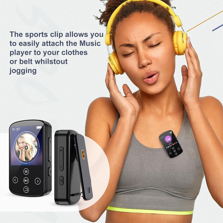 MP3 블루투스 뮤직 플레이어 하이파이 스포츠 클립 터치 스크린 MP4, TF 카드 없음, 8GB, 16GB, 32GB, 64GB, 128GB
