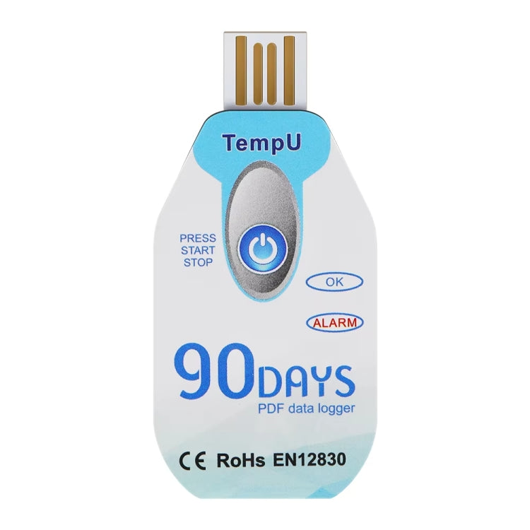 TempU 일회용 온도 기록기 냉장 운송 차량용, 30일, 60일, 90일