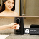 540ml 자동 구강 세정제 디스펜서 3단계 정량, 2개 자석 컵 포함, S7 화이트, S7 블랙