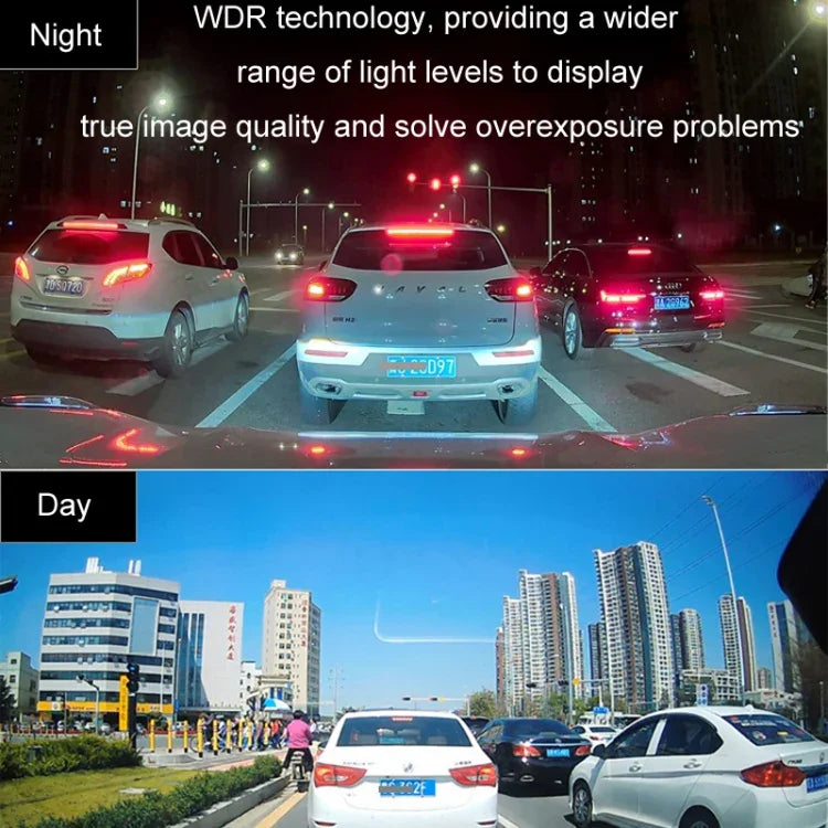 차량 HD WIFI 연동 트리플 카메라 블랙박스, GPS 및 WIFI 연동 기능 포함, 우측 사각지대 시스템 포함