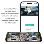 차량 HD WIFI 연동 트리플 카메라 블랙박스, GPS 및 WIFI 연동 기능 포함, 우측 사각지대 시스템 포함