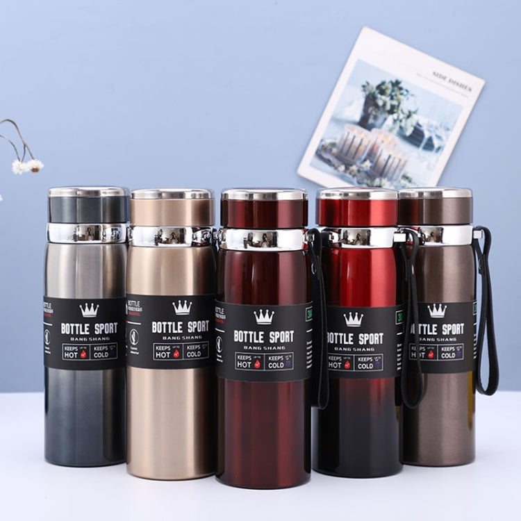 316 스테인리스 스틸 보온 머그 대용량 진공 보온병 야외 휴대용 자동차 보온 물병, 800ml, 1000ml