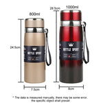 316 스테인리스 스틸 보온 머그 대용량 진공 보온병 야외 휴대용 자동차 보온 물병, 800ml, 1000ml