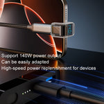 Type-C 디지털 디스플레이 U형 어댑터 180도 엘보 140W 4.0 어댑터, 180도 엘보