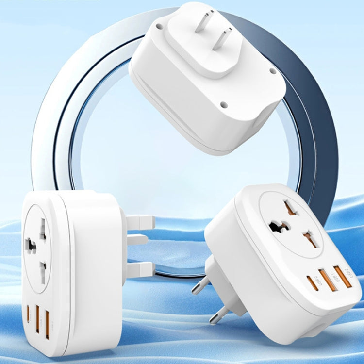 범용 변환 플러그 2USB+타입-C 스마트 변환 소켓, UK 플러그, US 플러그, EU 플러그