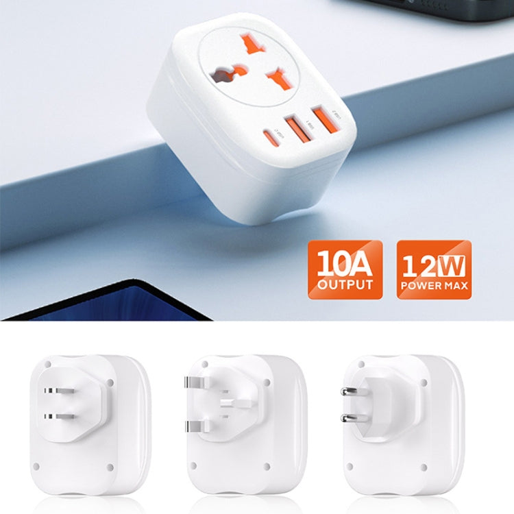 범용 변환 플러그 2USB+타입-C 스마트 변환 소켓, UK 플러그, US 플러그, EU 플러그