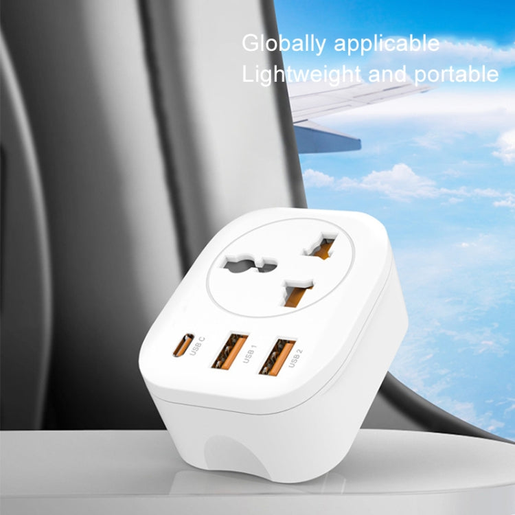 범용 변환 플러그 2USB+타입-C 스마트 변환 소켓, UK 플러그, US 플러그, EU 플러그