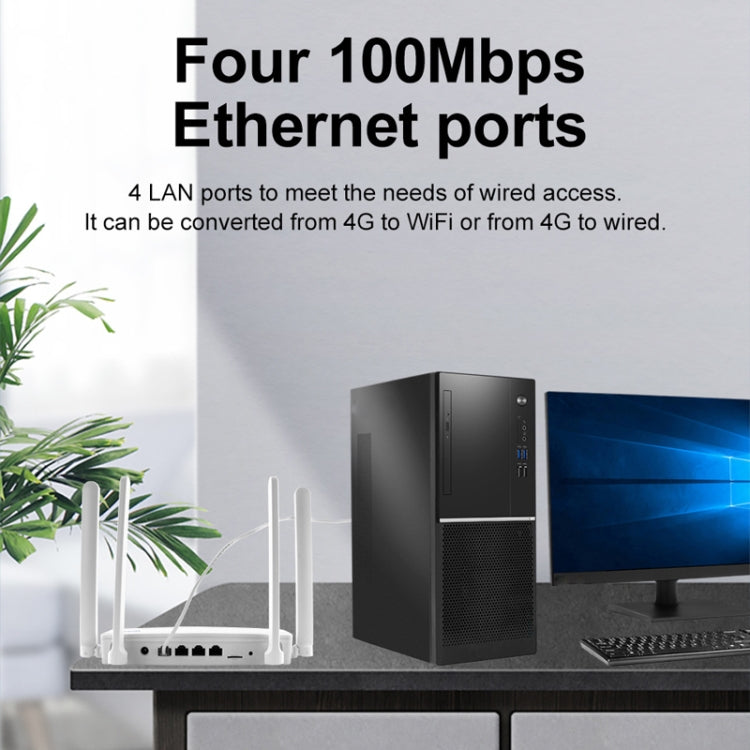 4G CPE 무선 플러그인 라우터 WiFi 6 네트워크 핫스팟, EU 플러그, EC21