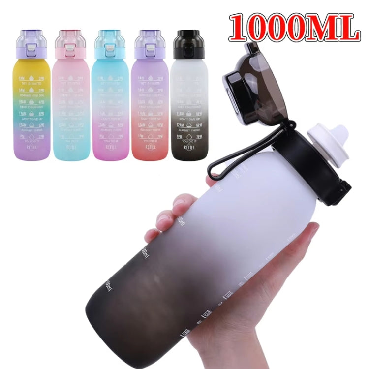 1000ml 대용량 트라이탄 물 머그 그라데이션 컬러 야외 스포츠 물병