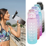 1000ml 대용량 트라이탄 물 머그 그라데이션 컬러 야외 스포츠 물병