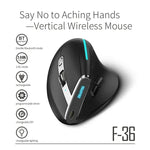 ZELOTES F36 9키 수직 그립 인체공학 프로그래밍 듀얼 블루투스 + 2.4G 무선 마우스, F36 (화이트), F36 (블랙)