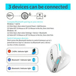 ZELOTES F36 9키 수직 그립 인체공학 프로그래밍 듀얼 블루투스 + 2.4G 무선 마우스, F36 (화이트), F36 (블랙)