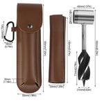 Outdoor Camping Survival Drill Bit Drilling Chopping Wood Tools, Gray, Brown