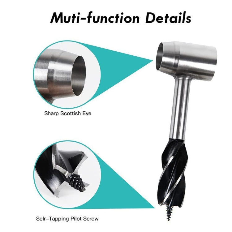 Outdoor Camping Survival Drill Bit Drilling Chopping Wood Tools, Gray, Brown