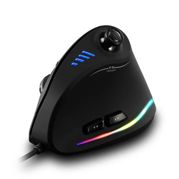 ZELOTES C18 11키 RGB 수직 그립 인체공학 조이스틱 프로그래밍 게이밍 유선 마우스, C18