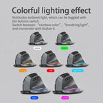 ZELOTES F-26C 8키 2.4G+블루투스 듀얼 모드 LED 디스플레이 수직 그립 무선 마우스, F-26C
