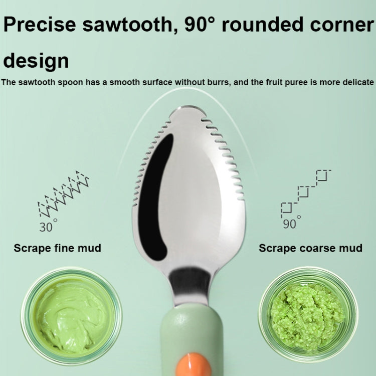 Multi-function Double-head Baby Food Spoon Baby Tableware Fruit Scraper Spoon