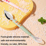 Multi-function Double-head Baby Food Spoon Baby Tableware Fruit Scraper Spoon
